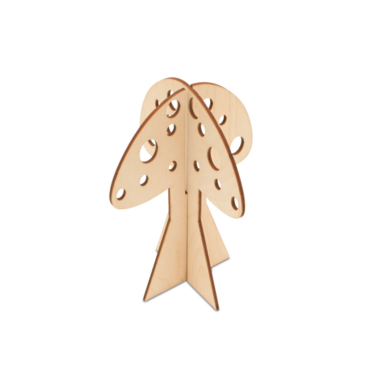 2-Piece Slotted Wooden Mushroom Decorations 4"-8” | Woodpeckers